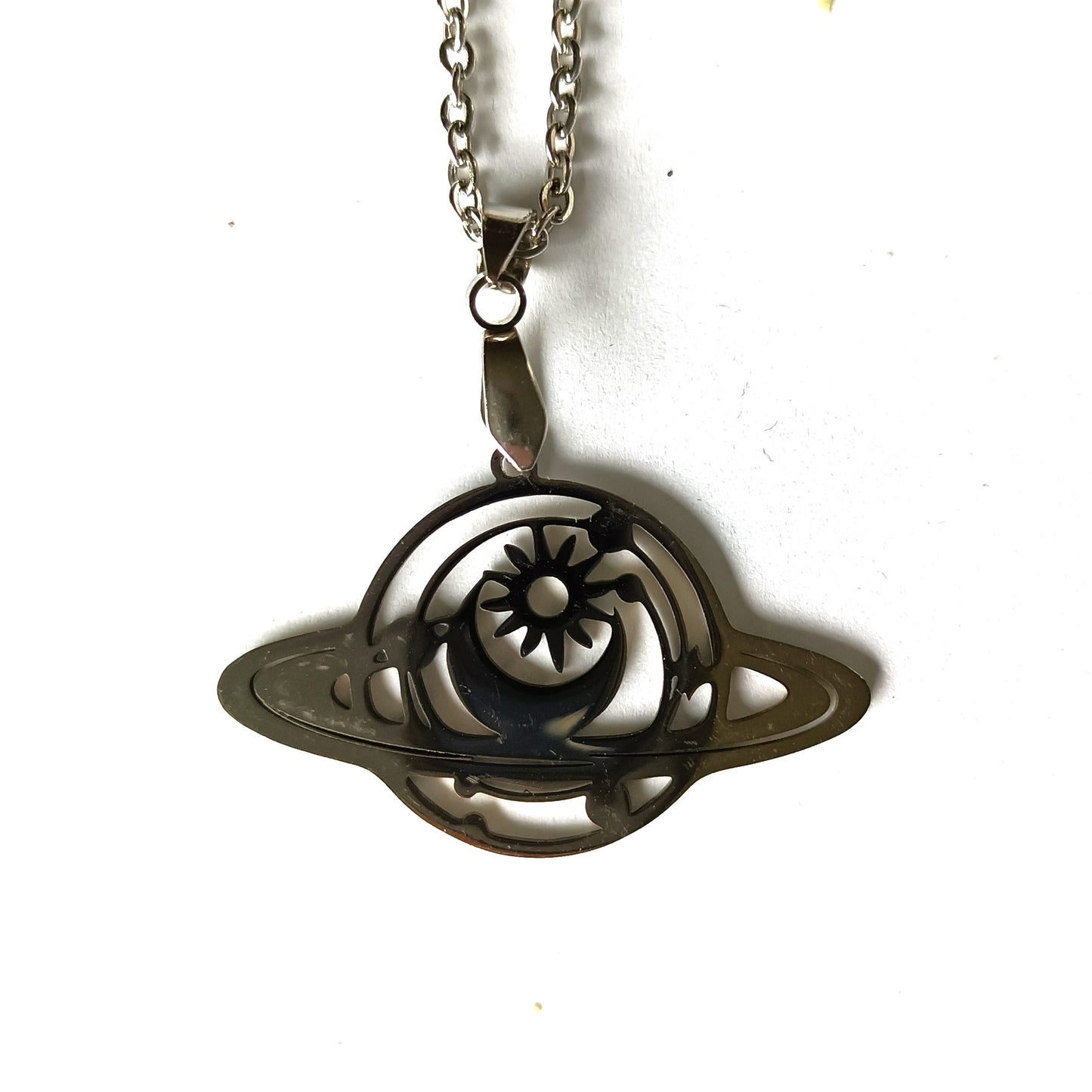 Gliederkette mit Planet Anhänger in Edelstahl