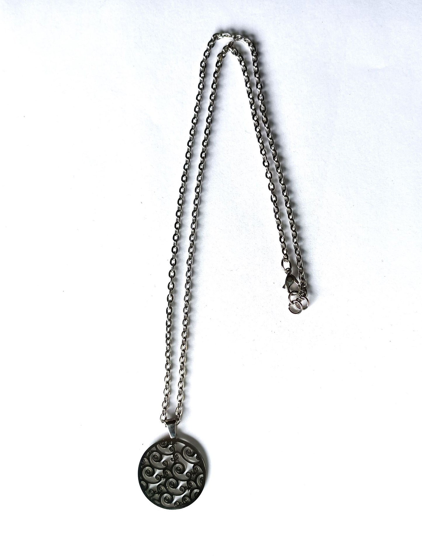 Gliederkette Edelstahl mit Anhänger rund